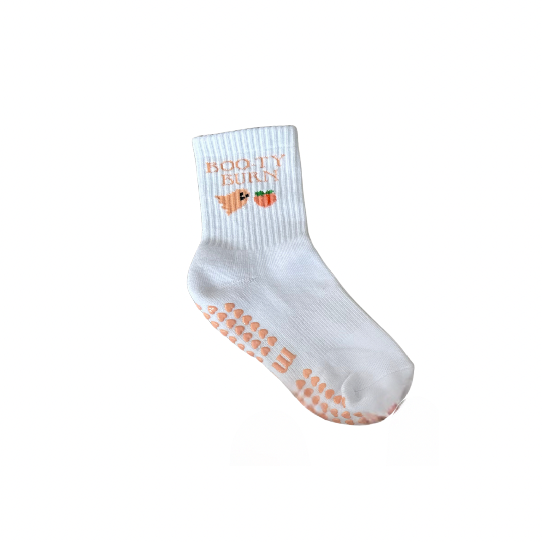 Boo-ty burn grip socks fall/halloween theme pilates