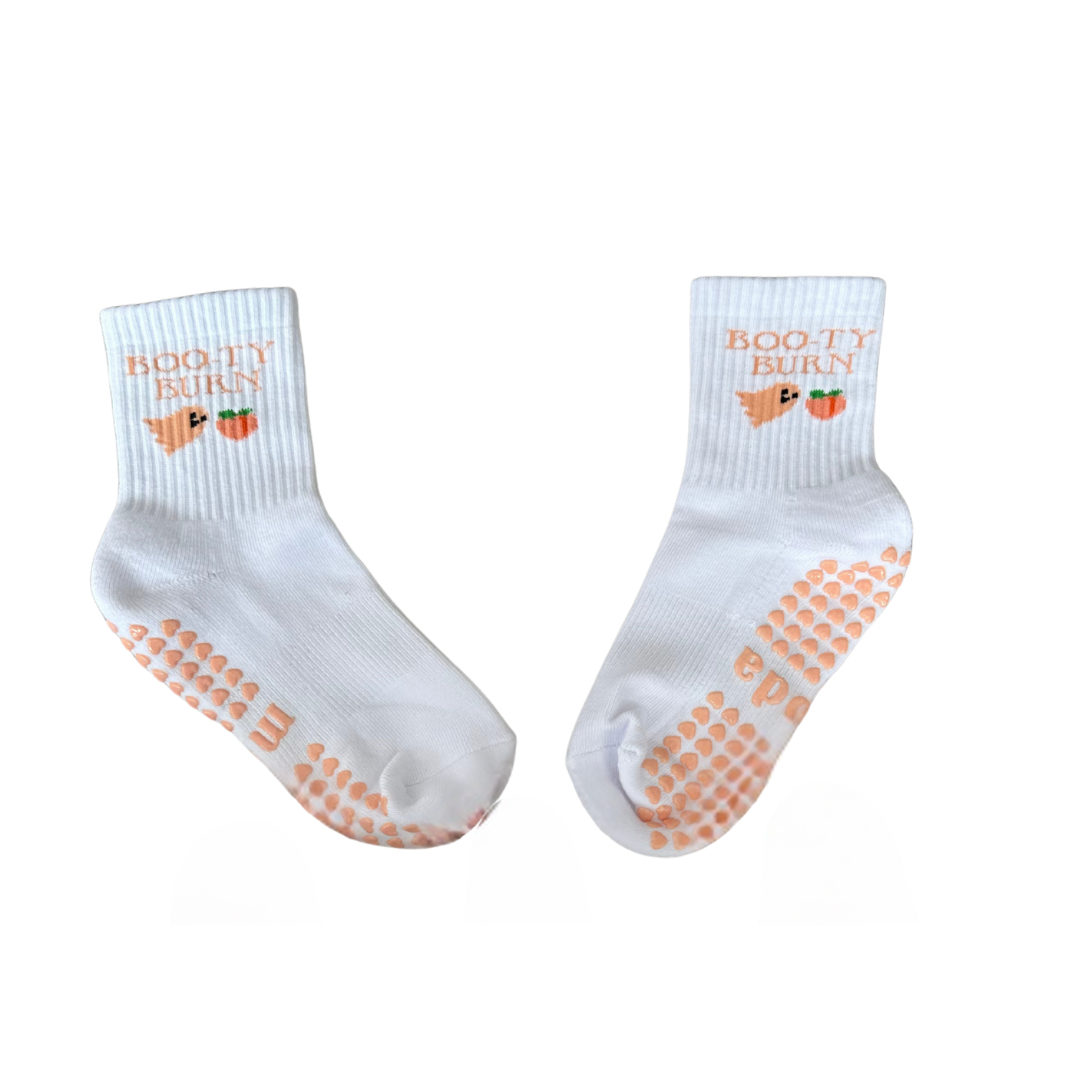 Boo-ty burn grip socks fall/halloween theme pilates